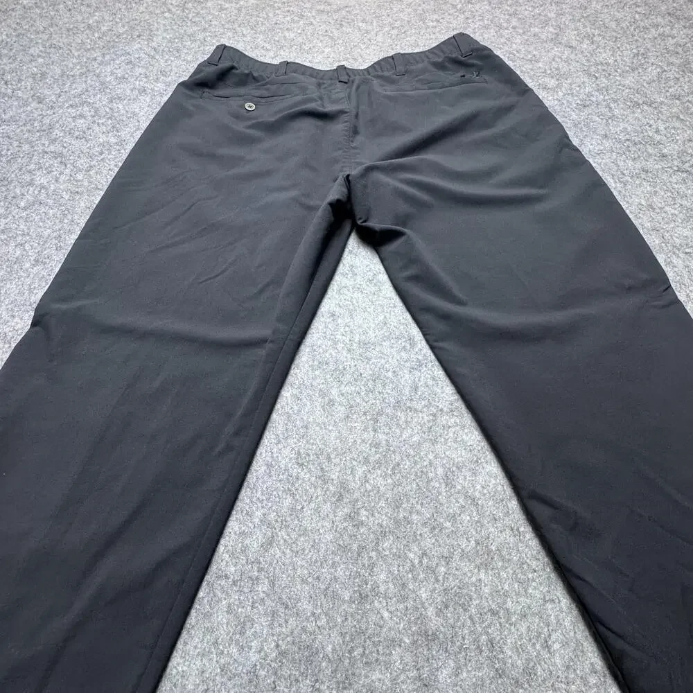 Under Armour Pants Mens 40x30 Black Stretch Straight Leg Khakis Golf Casual